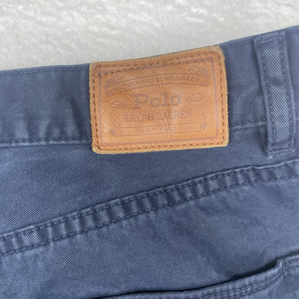 Polo‎ Ralph Lauren Mens Navy Blue Straight Leg Five Pocket Chino Pants 34x34